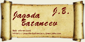 Jagoda Batančev vizit kartica